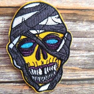 Horror Mummy Scary Spooky Halloween Egypt Embroidered Iron on Patch